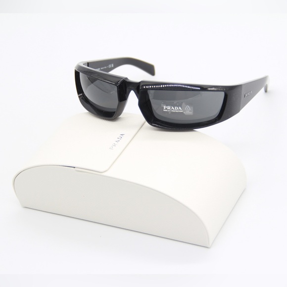 NEW PRADA PR25YS 1AB5S0 RUNWAY SUNGLASSES PRADA PR 25YS BLACK EYEWEAR SPR 25Y - Picture 2 of 14